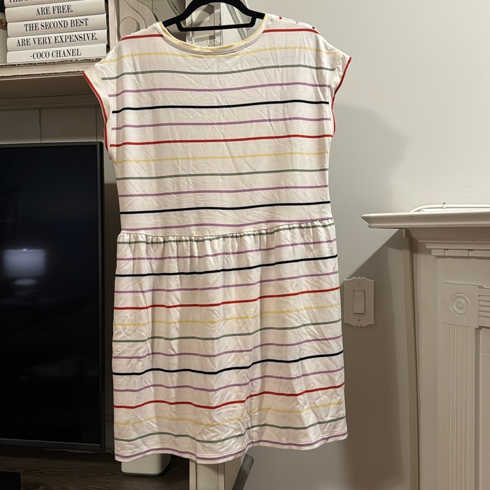 LOFT Multicolor Striped V-Neck Dress - Picture 5 of 5